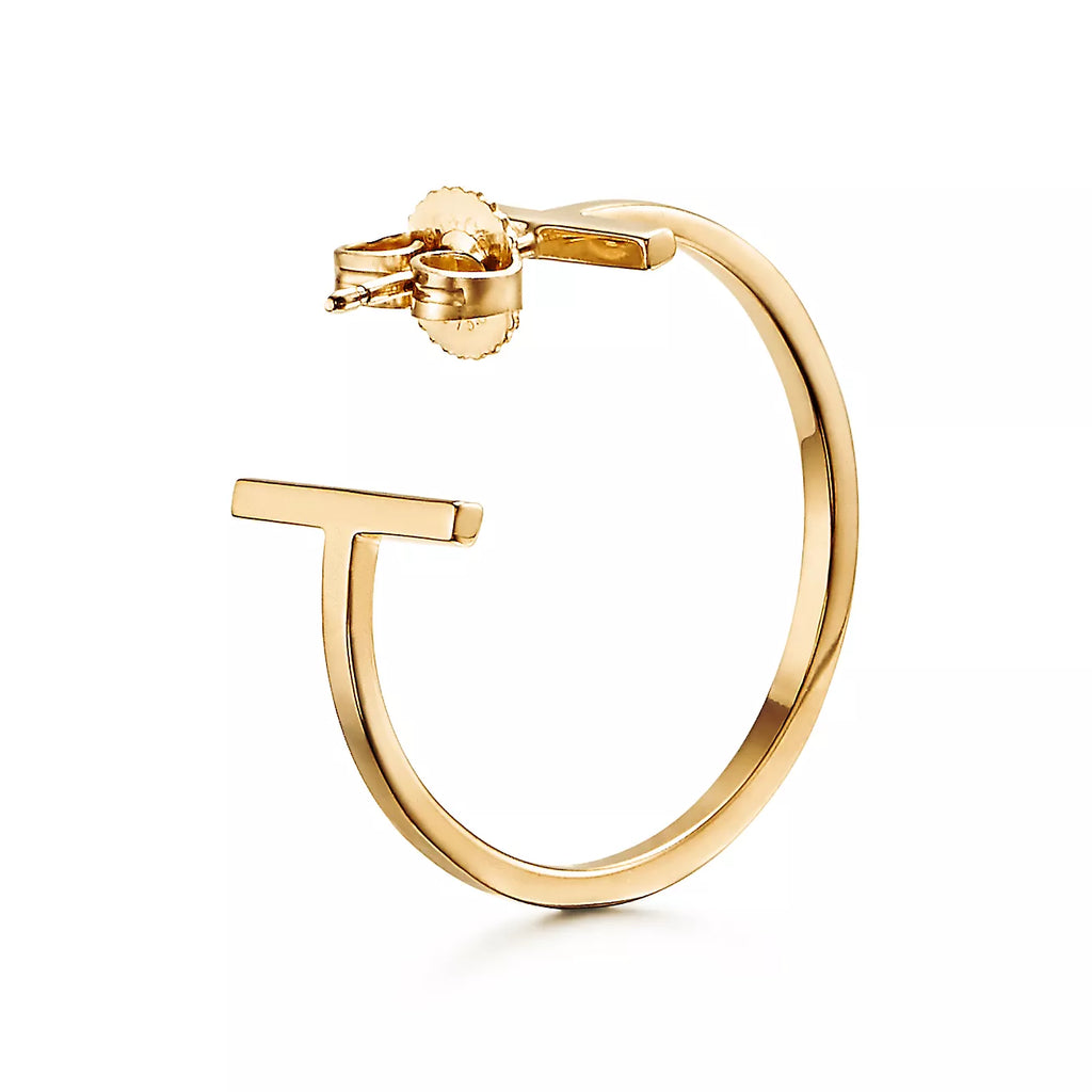 18K Tiffany Hoop Earrings
