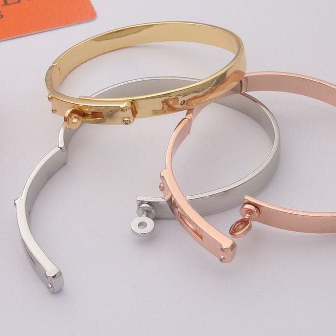 18K White Gold Kelly Hermes Bracelet