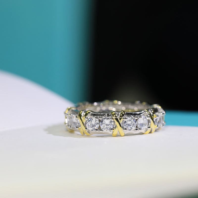 18K Tiffany Schlumberger Eighteen Stone Ring