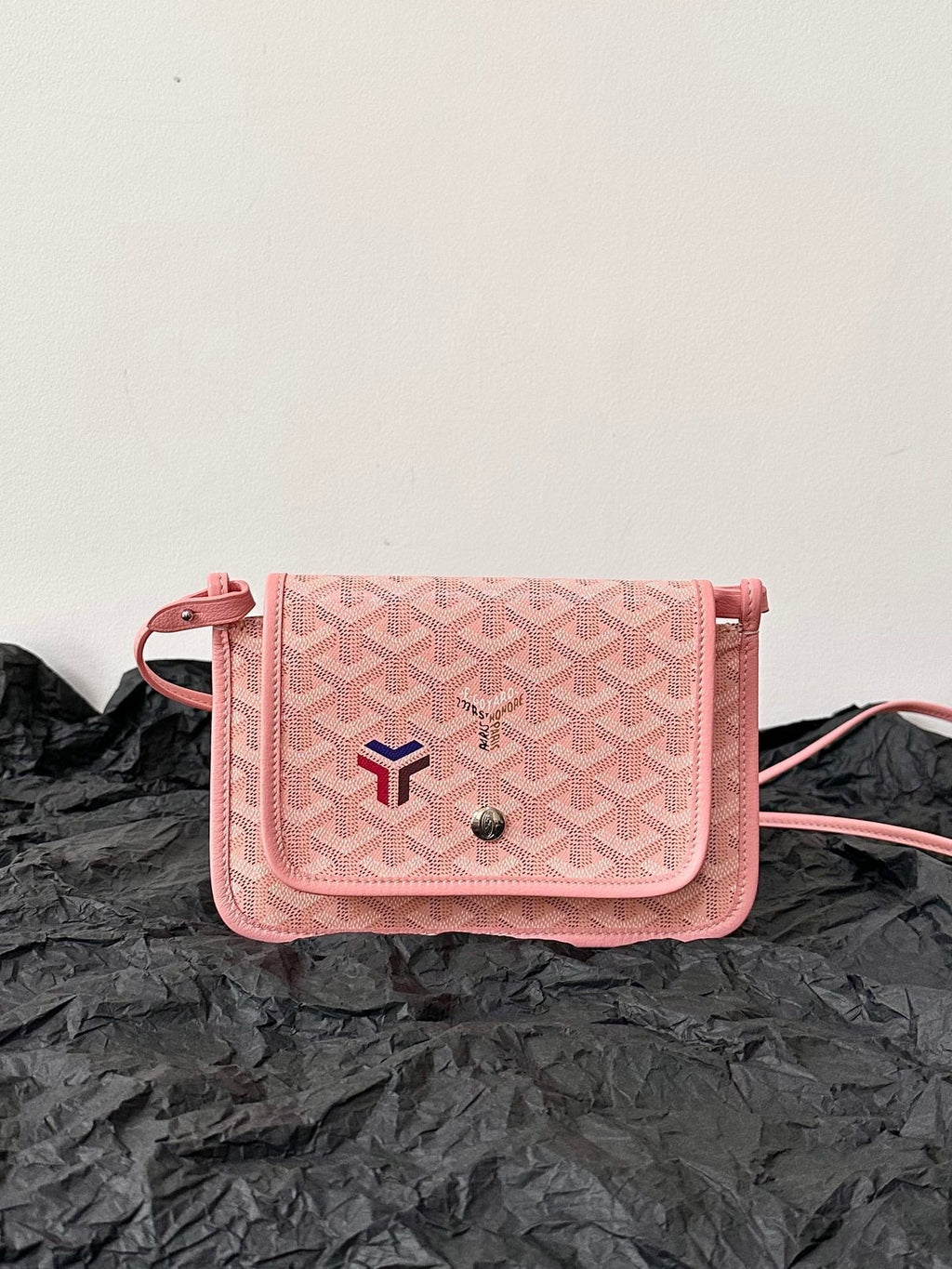 PLUMET POCKET WALLET 20 IN PINK GOYARDINE CANVAS AND LAMBSKIN TRIM