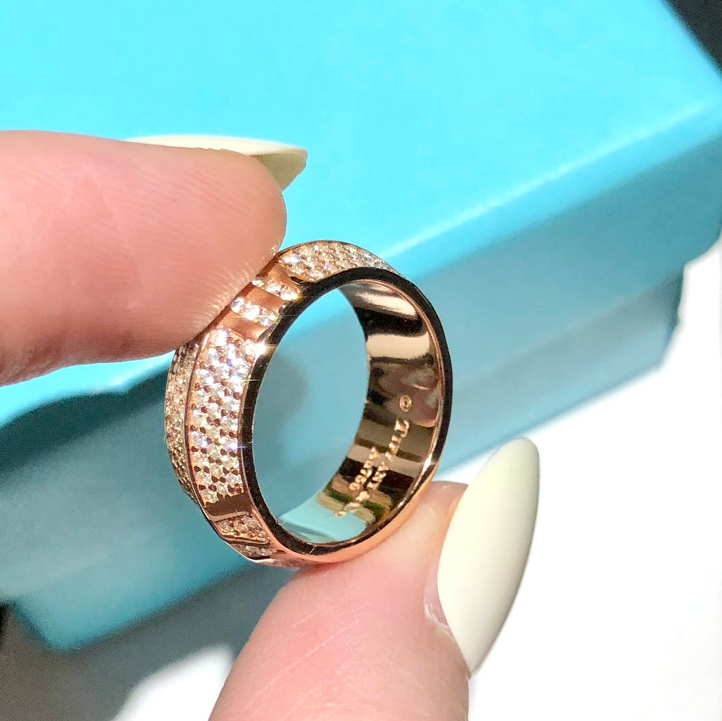 18K Tiffany Atlas x Closed Wide Ring