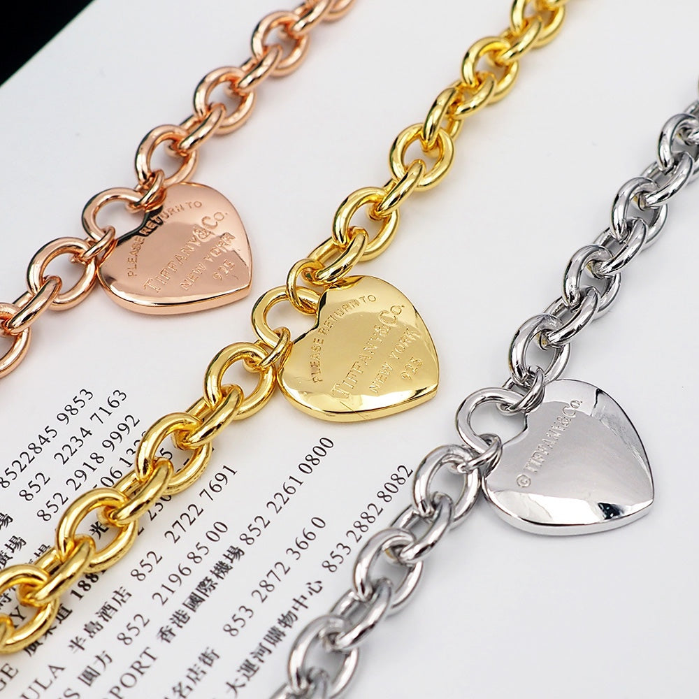 18K Tiffany Tag Chain Bracelet