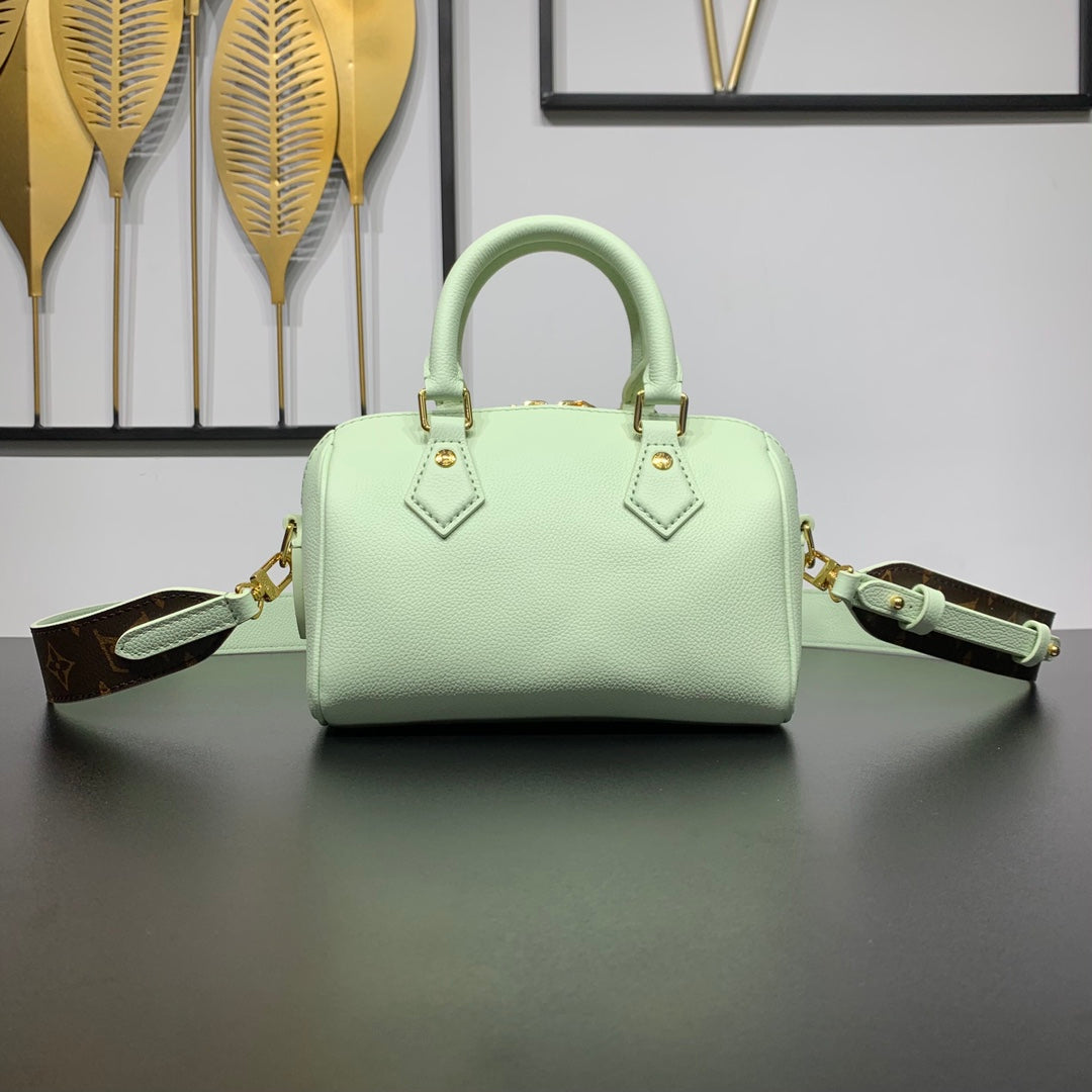 LOUIS VUITTON SPEEDY 18 IN PASTEL GREEN CALFSKIN GOLD HARDWARE