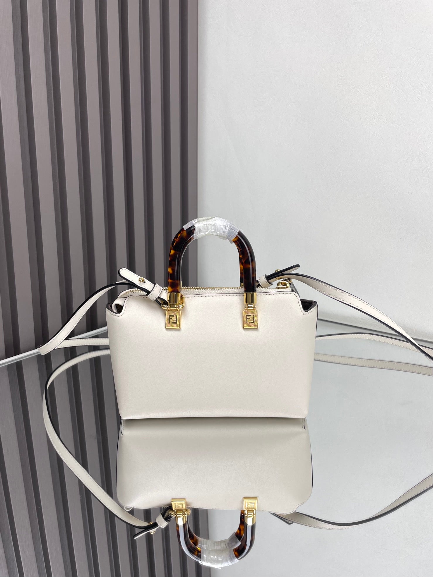 BY THE WAY MINI 18 IN WHITE LAMBSKIN GOLD HARDWARE