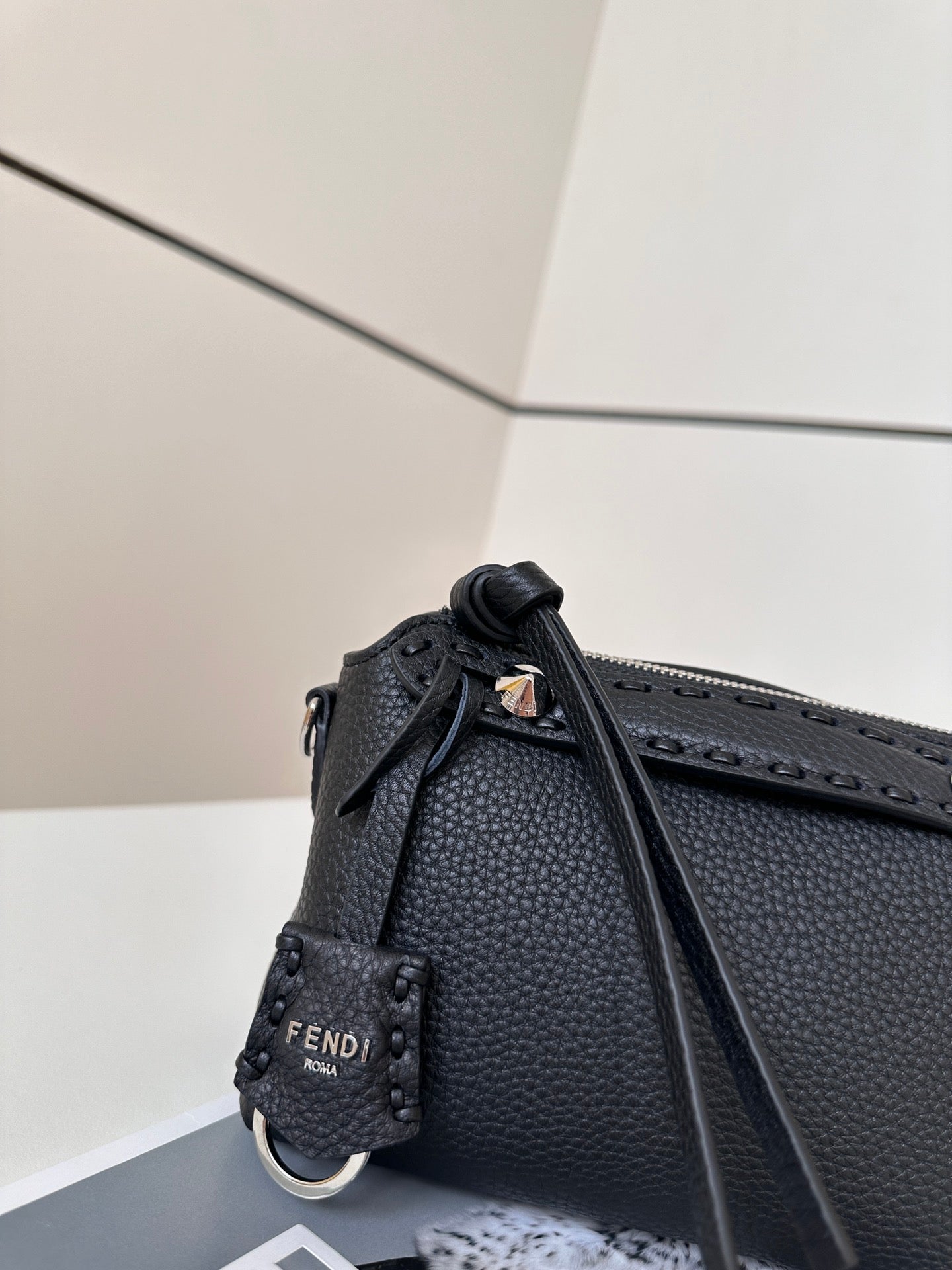 BY THE WAY SELLERIA SMALL 20 BAG IN BLACK CALFSKIN